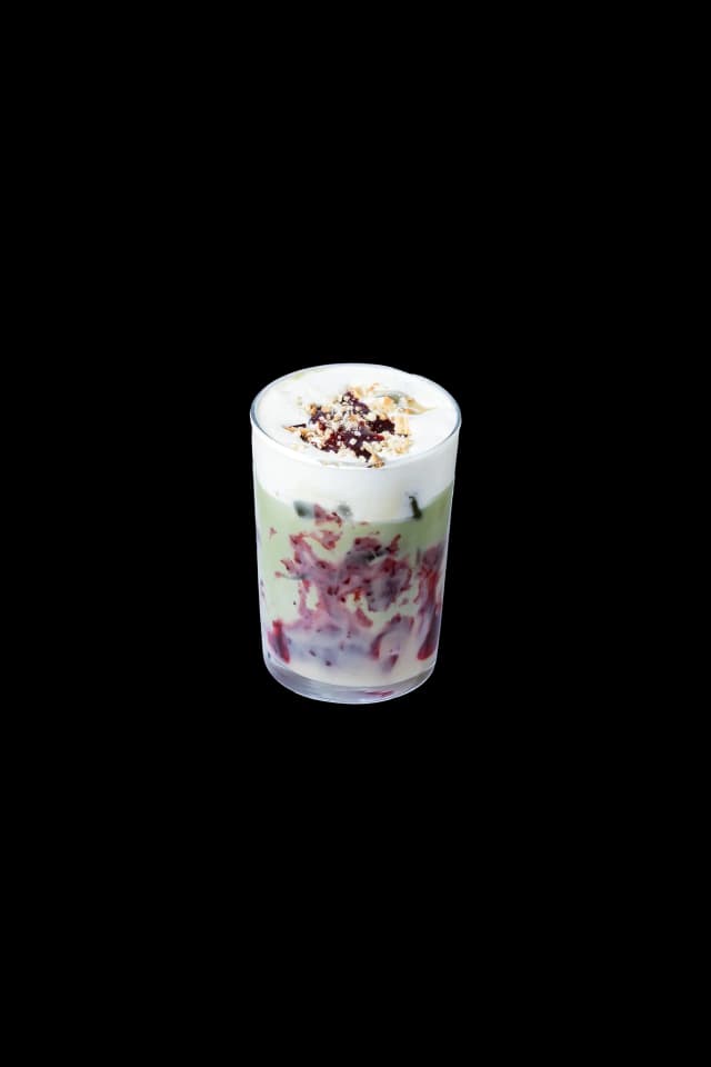 Cheery Cheescake Matcha Latte